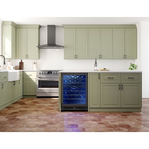 ZEPHYR PRW24C02CBSG Dual Zone Wine Cooler Black Stainless Steel