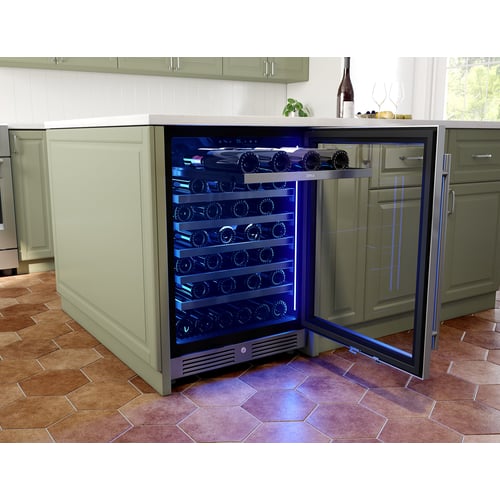 ZEPHYR PRW24C02CBSG Dual Zone Wine Cooler Black Stainless Steel