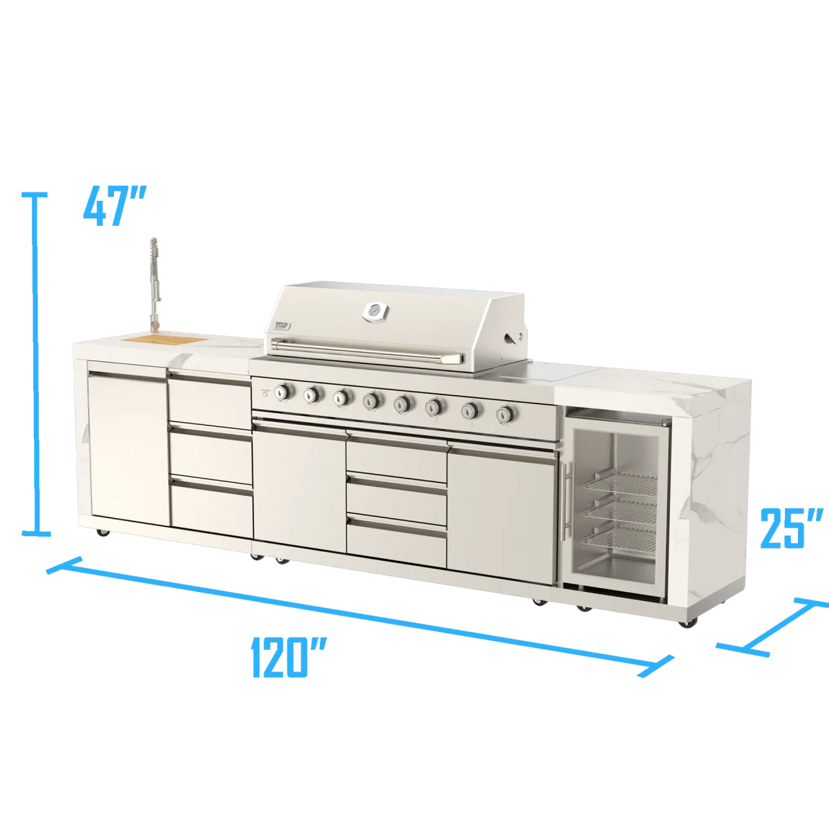 BROIL CHEF Yosemite Classic SS 8-Burner G Suite