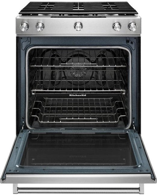 KITCHENAID KSGG700ESS 30-Inch 5-Burner Gas Slide-In Convection Range