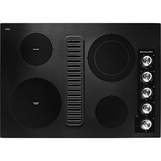 KITCHENAID KCED600GBL 30&quot; Electric Downdraft Cooktop with 4 Elements