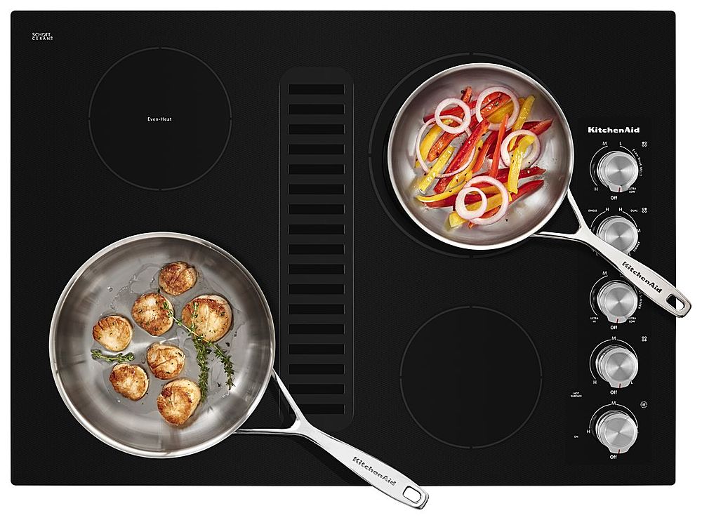 KITCHENAID KCED600GBL 30&quot; Electric Downdraft Cooktop with 4 Elements
