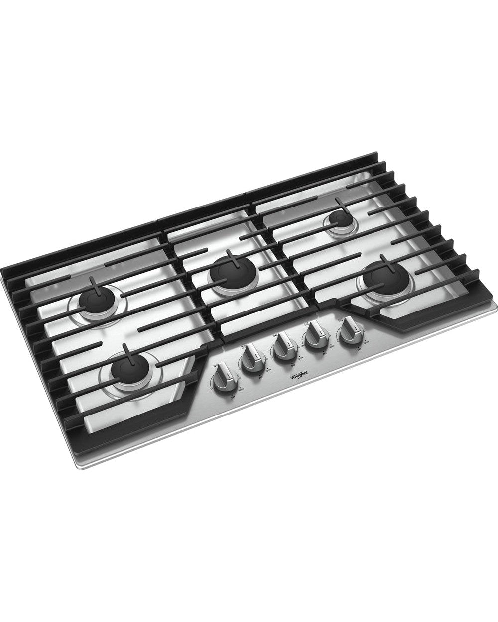 WHIRLPOOL WCG55US6HS 36-inch Gas Cooktop WITH Cast-Iron Grates