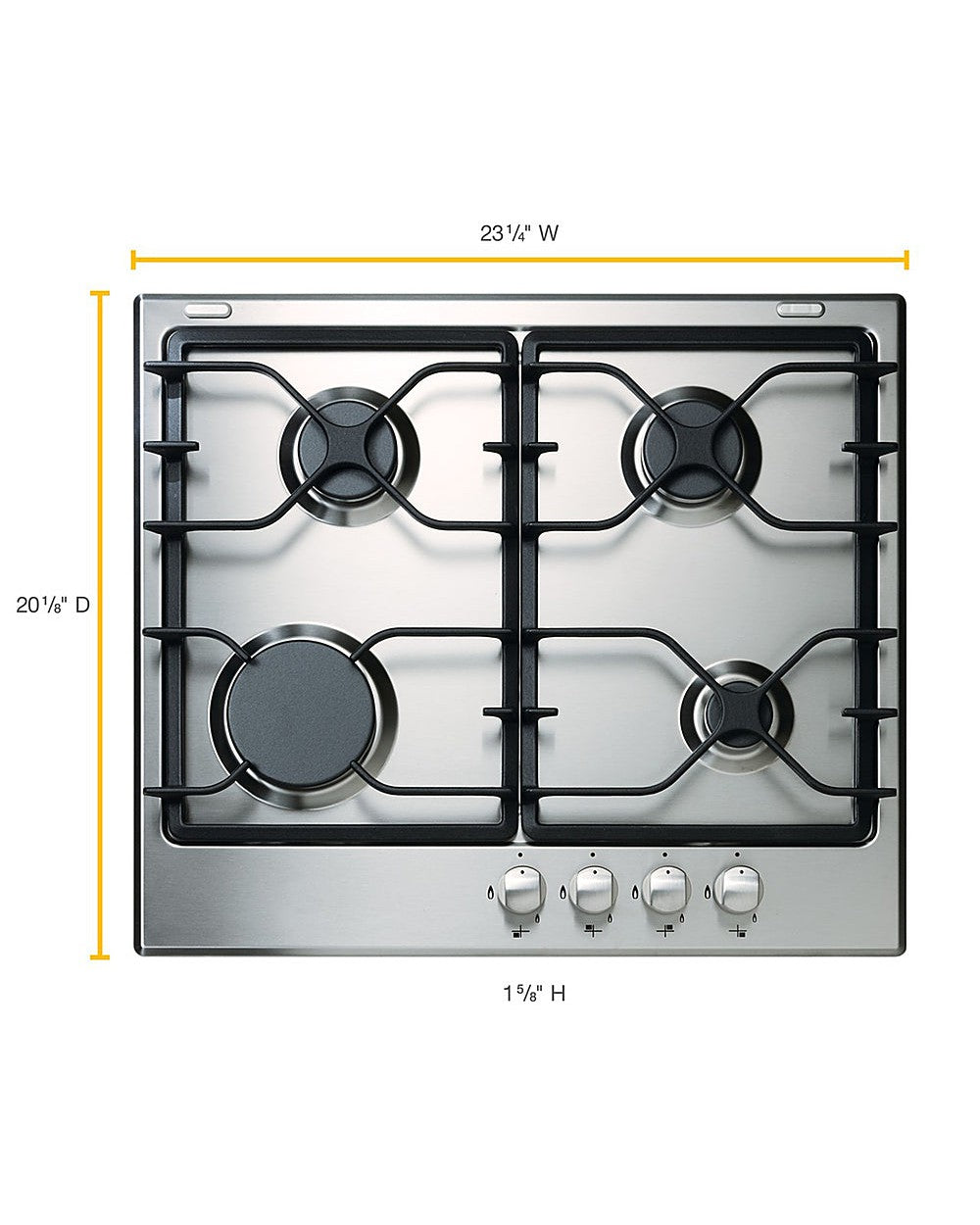 WHIRLPOOL WCG52424AS 24-inch Gas Cooktop with Sealed Burners
