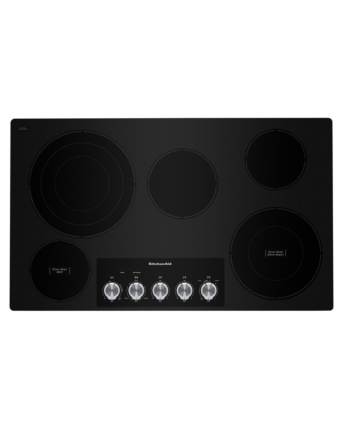 KITCHENAID KCES556HBL 36&quot; Electric Cooktop with 5 Elements