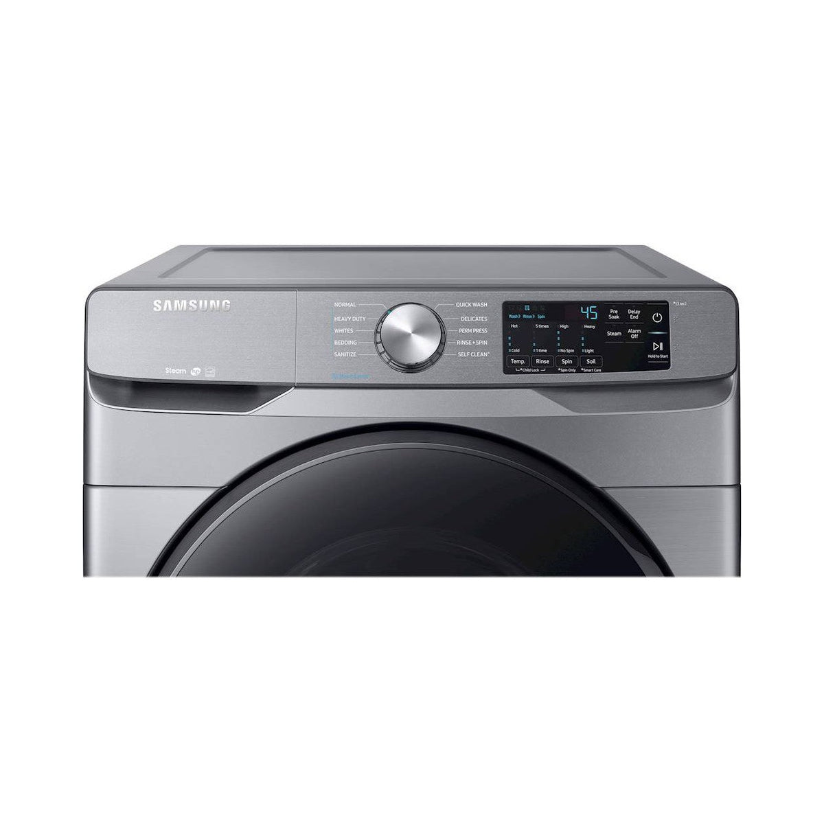 SAMSUNG WF45R6100AP/US 4.5 cu. ft. Front Load Washer with Steam in Platinum