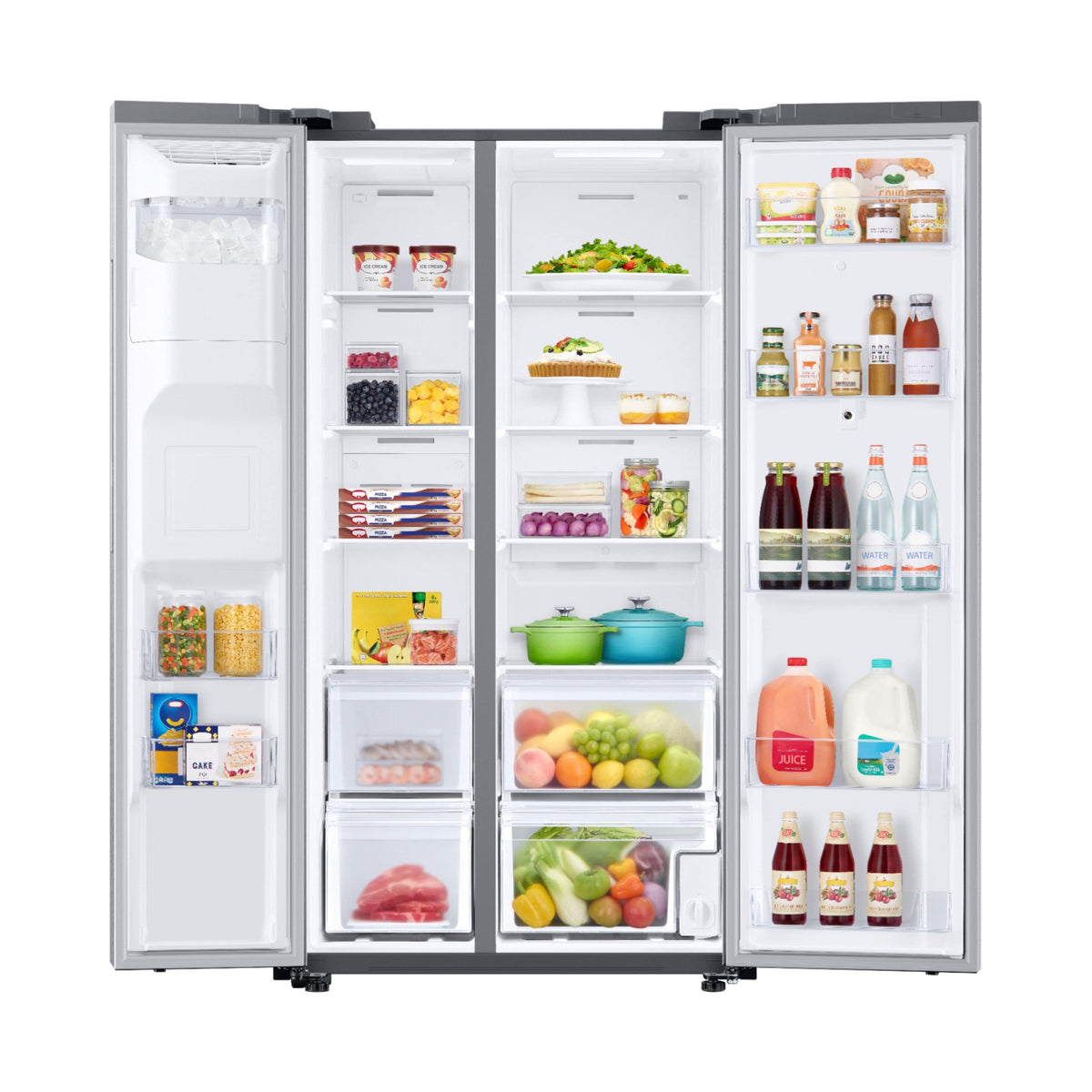 SAMSUNG RS22T5561SR 22 cu. ft. Counter Depth Side-by-Side Refrigerator with Touch Screen Family Hub™