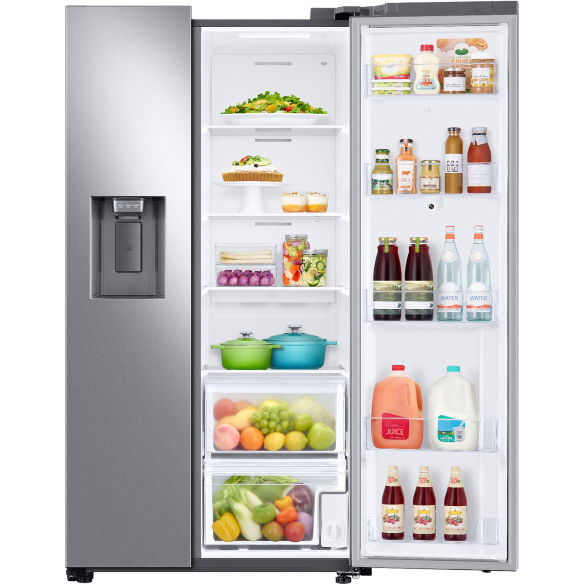 SAMSUNG RS22T5561SR 22 cu. ft. Counter Depth Side-by-Side Refrigerator with Touch Screen Family Hub™