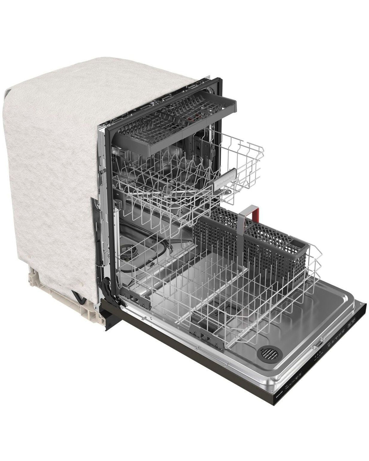 KITCHENAID KDTE204KBS 39 dBA Dishwasher in PrintShield™ Finish with Third Level Utensil Rack