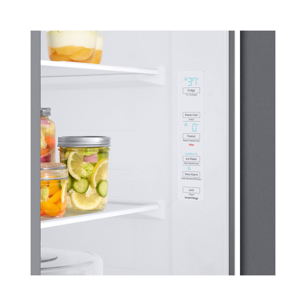 SAMSUNG RS23A500ASR/AA 23 cu. ft. Smart Counter Depth Side-by-Side Refrigerator