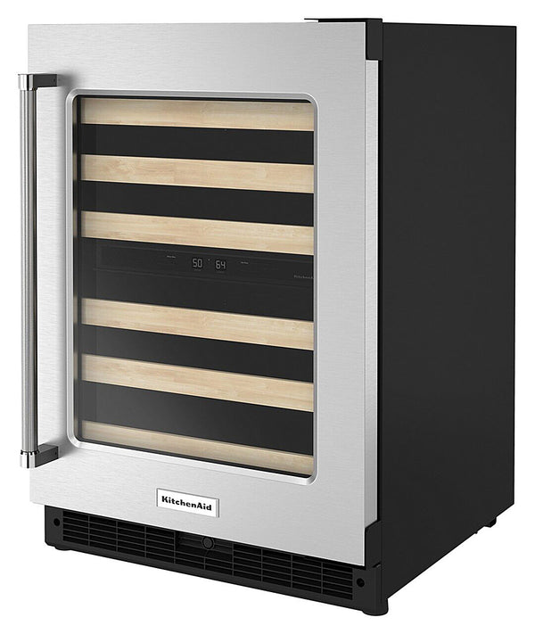 KITCHENAID KUWR214KSB 24" Undercounter Wine Cellar with Glass Door and ED Supply