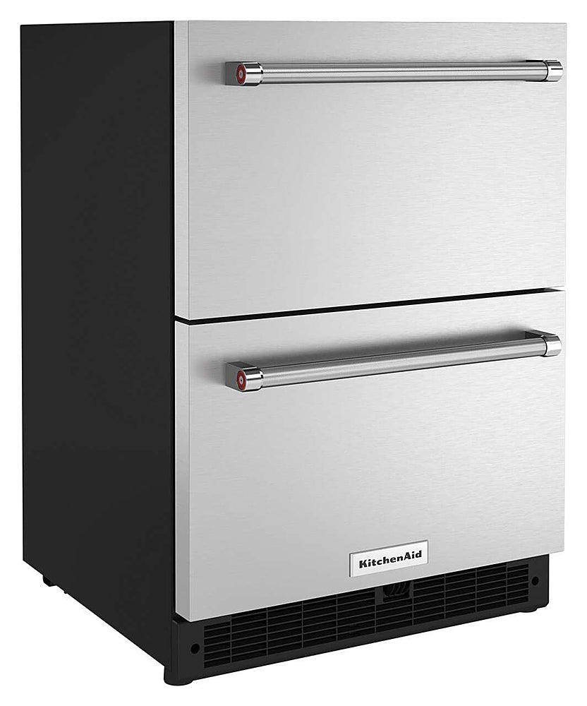 KITCHENAID KUDR204KSB 24&quot; Stainless Steel Undercounter Double-Drawer Refrigerator