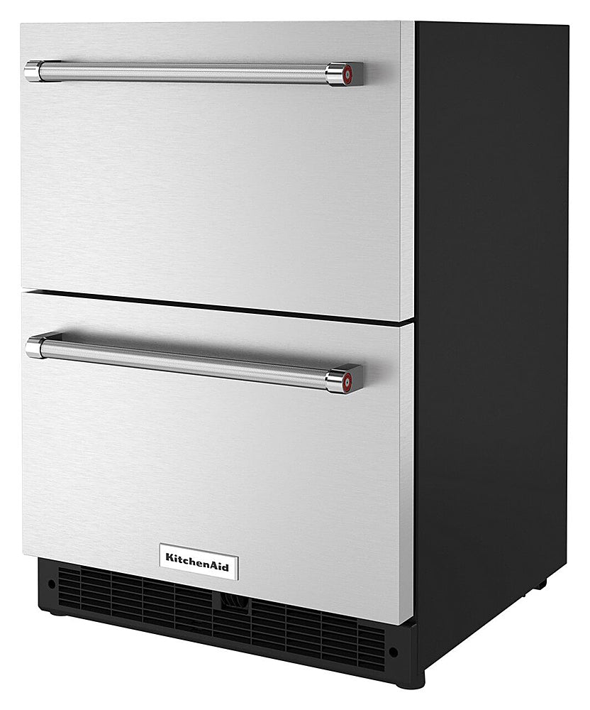 KITCHENAID KUDR204KSB 24&quot; Stainless Steel Undercounter Double-Drawer Refrigerator