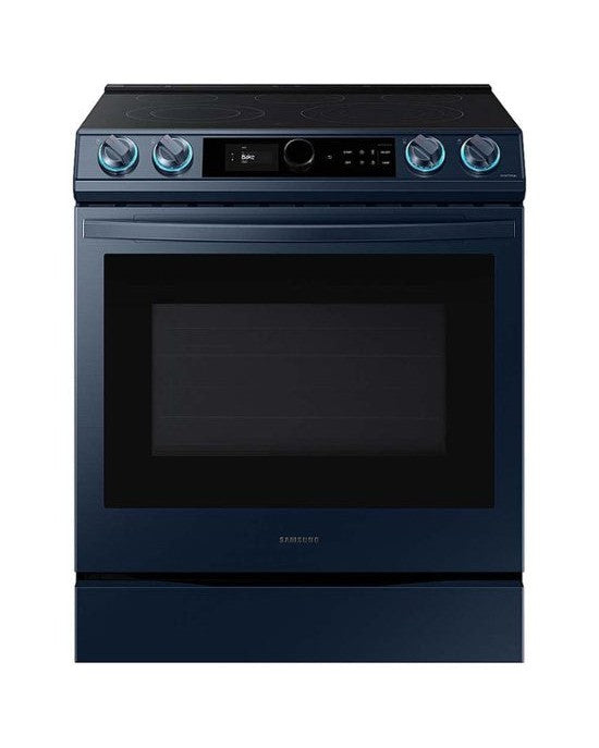 SAMSUNG NE63A8711QN/AA Bespoke Slide-in Electric Range with Air Fry in Navy Steel