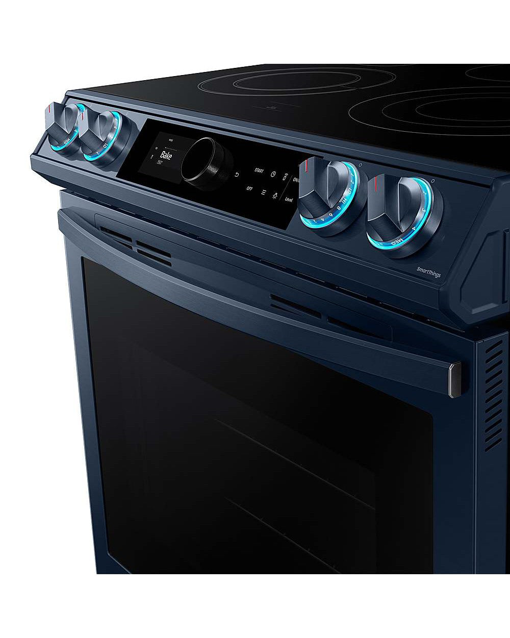 SAMSUNG NE63A8711QN/AA Bespoke Slide-in Electric Range with Air Fry in Navy Steel