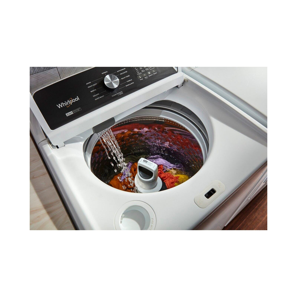 WHIRLPOOL WTW5057LW 4.7–4.8 Cu. Ft. Top Load Washer with 2 in 1 Removable Agitator