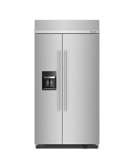 KITCHENAID KBSD702MPS 42&quot; Built-In Side-by-Side Refrigerator with Ice and Water Dispenser