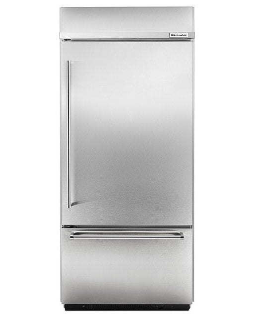 KITCHENAID KBBR306ESS 20.9 Cu. Ft. 36&quot; Width Built-In Stainless Bottom Mount Refrigerator