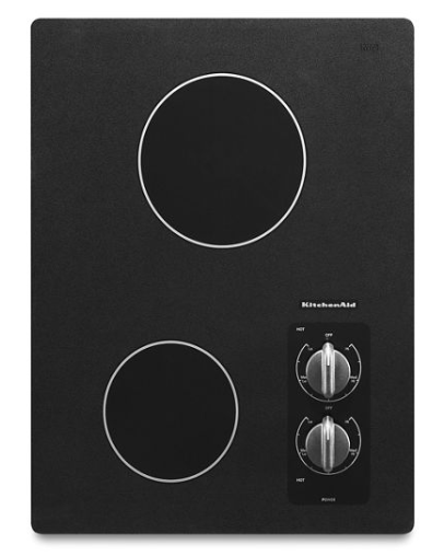 KITCHENAID KECC056RBL 15&quot; Electric Cooktop with 2 Radiant Elements