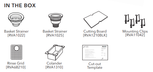 RUVATI RVQ6290 Insulated Ice Chest and Outdoor Sink 29 x 20 inch BBQ Workstation Topmount