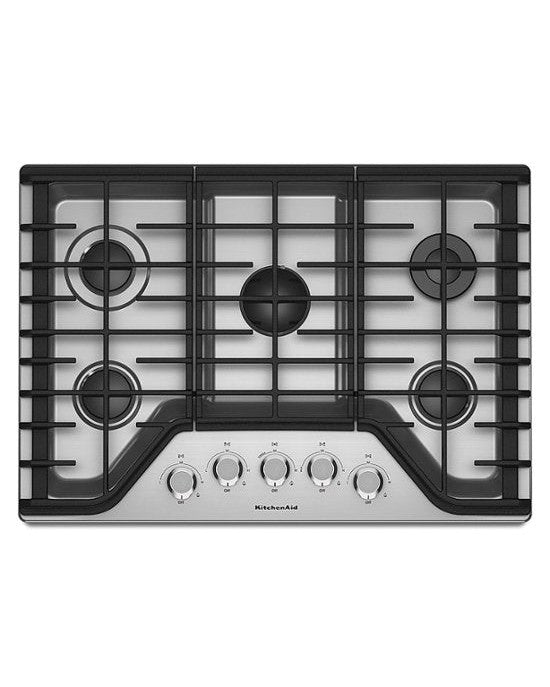 KITCHENAID KCGS350ESS 30&quot; 5-Burner Gas Cooktop