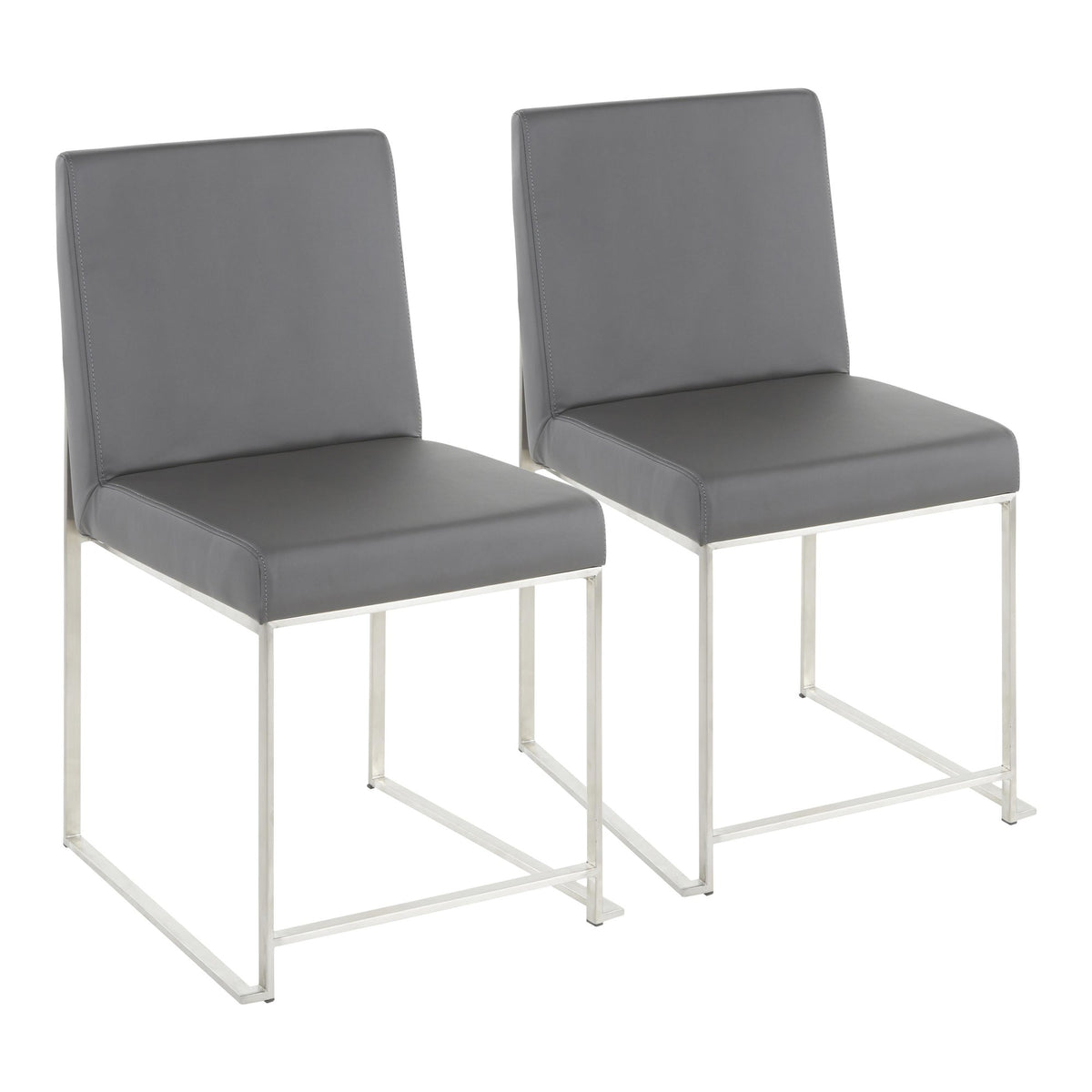 LUMISOURCE HIGH BACK FUJI DINING CHAIR - SET OF 2