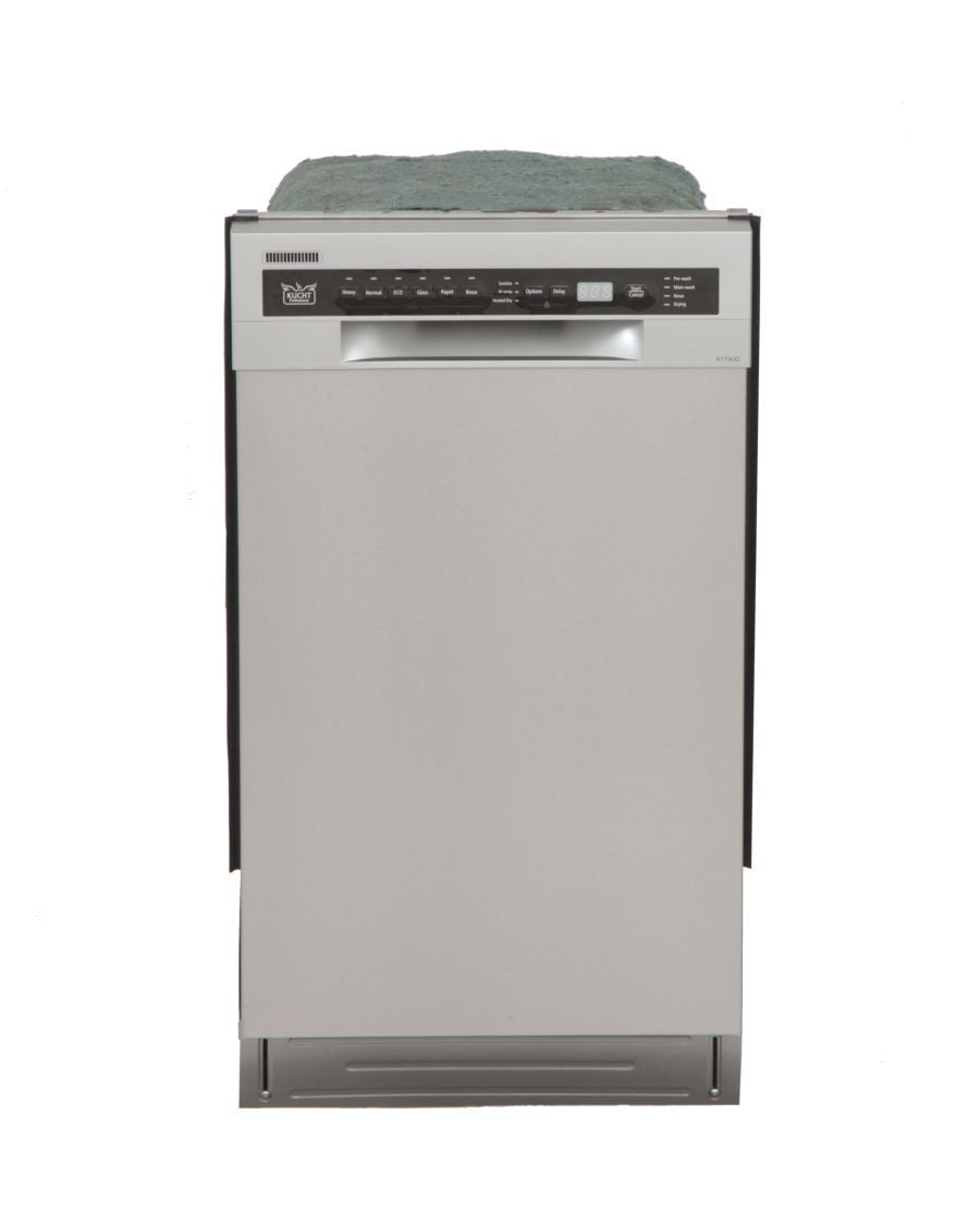 KUCHT K7740D 18″ Front Control Dishwasher in Stainless Steel