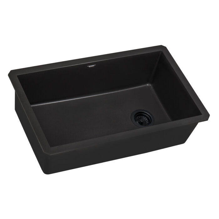 RUVATI RVG2033BK epiGranite 32 x 19 epiGranite Undermount Granite Composite Sink – Midnight Black