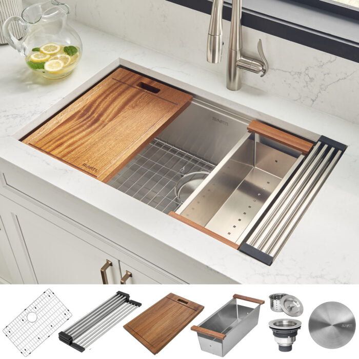 RUVATI RVH8300 32-inch Stainless Steel Kitchen Sink Single Bowl