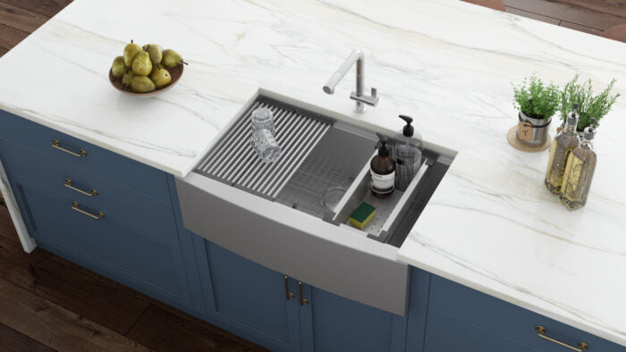 RUVATI RVH9050 27-inch Apron-front Workstation Farmhouse Kitchen Sink