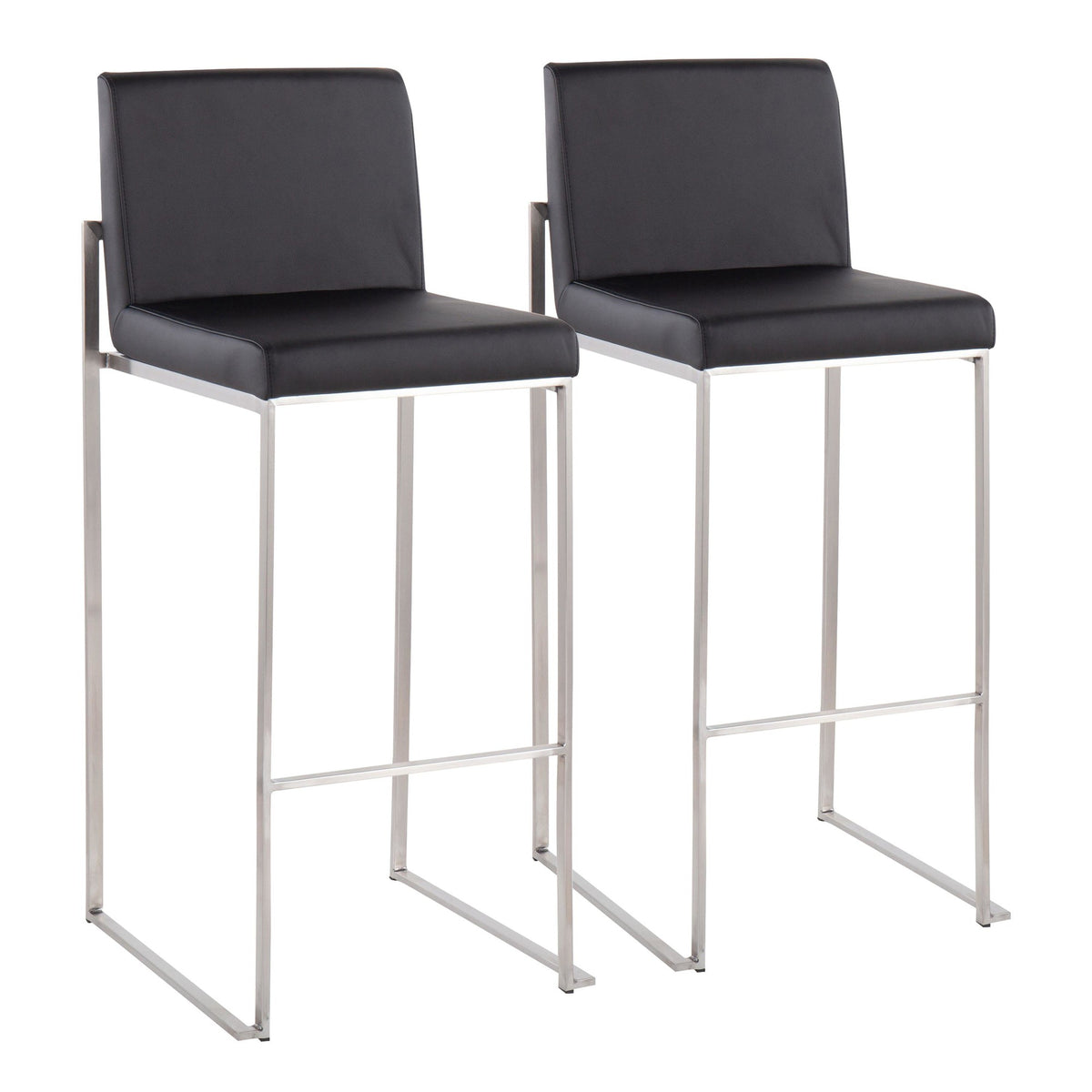 LUMISOURCE FUJI HIGH BACK BARSTOOL - SET OF 2