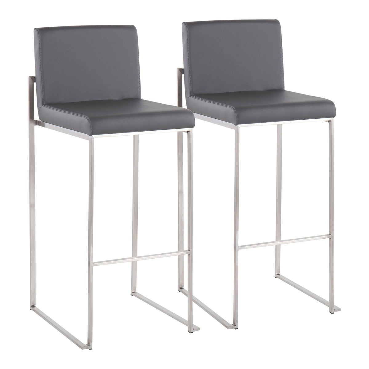 LUMISOURCE FUJI HIGH BACK BARSTOOL - SET OF 2