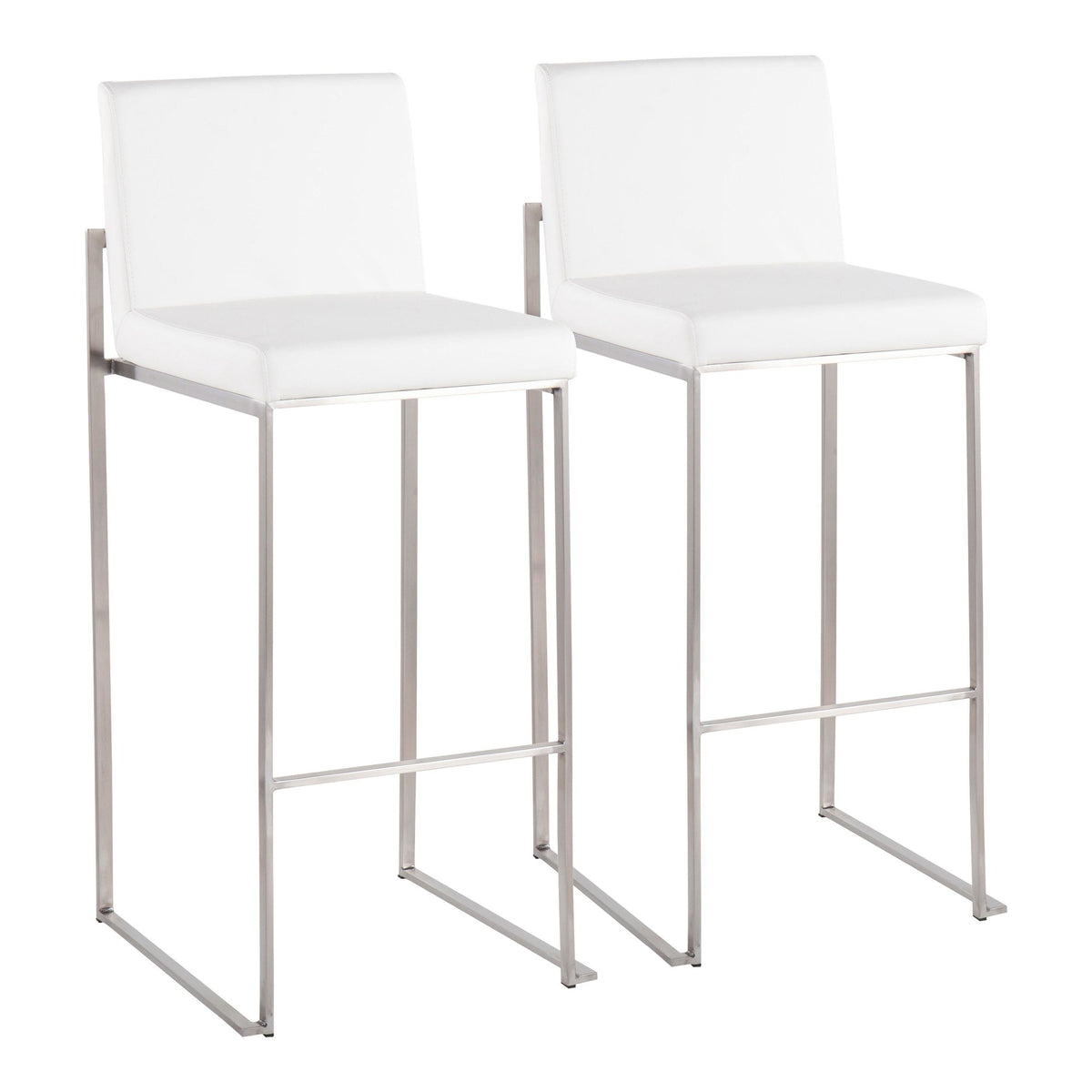 LUMISOURCE FUJI HIGH BACK BARSTOOL - SET OF 2