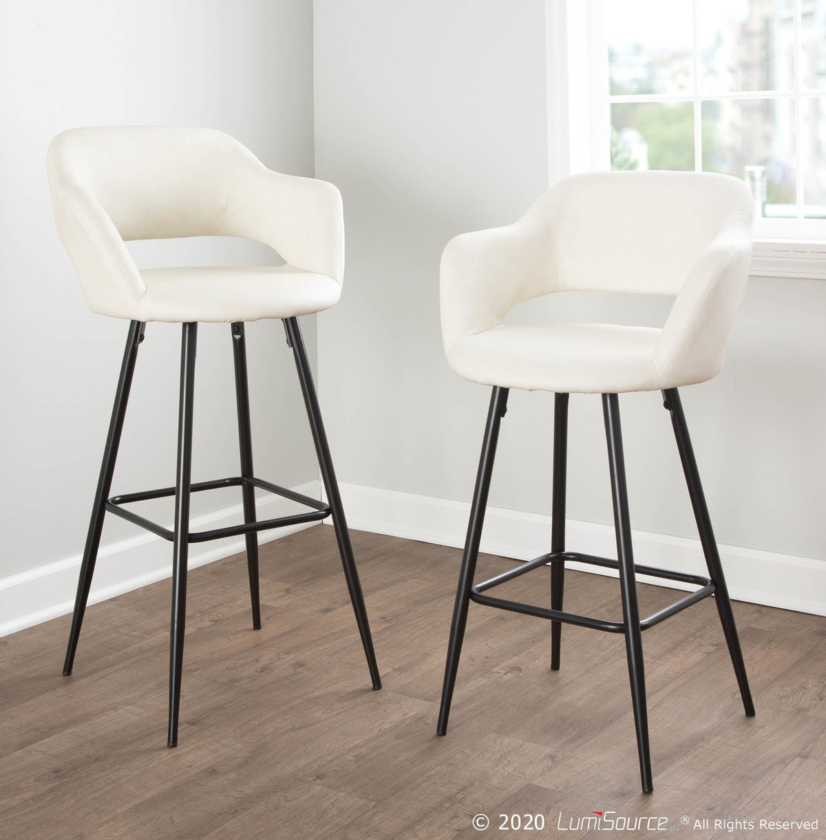 LUMISOURCE MARGARITE BARSTOOL - SET OF 2