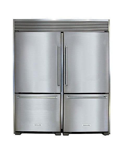 KITCHENAID KRBR109ESS  30-Inch Width Full Depth Non Dispense Bottom Mount Refrigerator