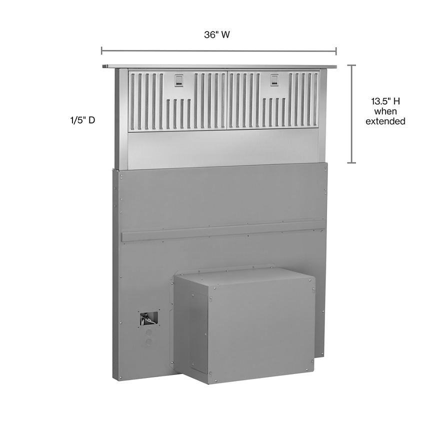 KITCHENAID KXD4636YSS 36&quot; Retractable Downdraft Ventilation System