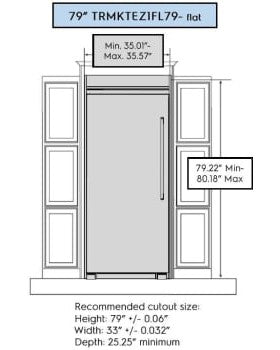 FRIGIDAIRE TRMKTEZ1FL79 Professional 79” Single Trim kit - Flat Design